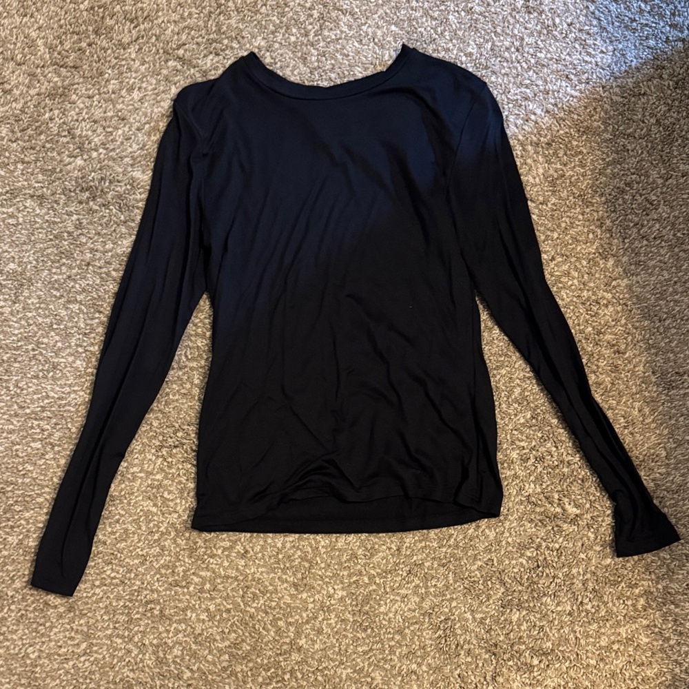 H&M Elegant Black Long Sleeve Blouse